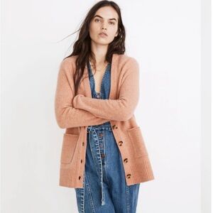 Madewell 100% Merino Wool Donegal Maysfield Button-Up Cardigan Sweater